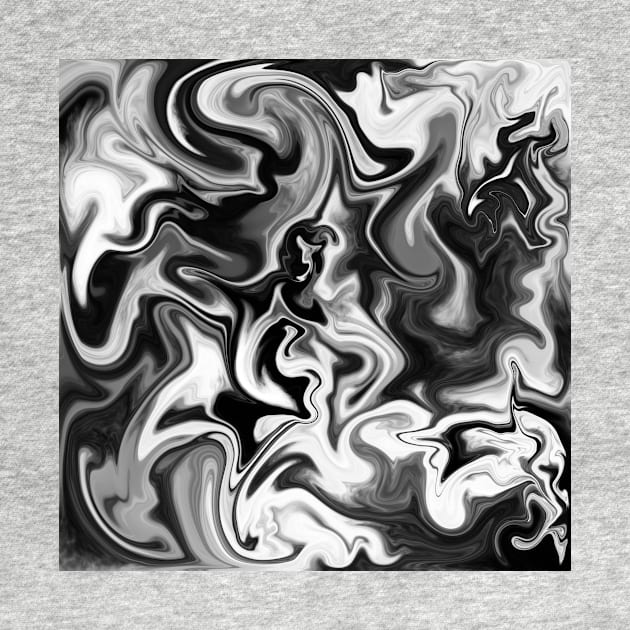 Fluid Black and White Marbleized Ink by Art by Deborah Camp